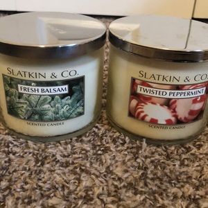 Lot of 2 Slatkin & Co candles